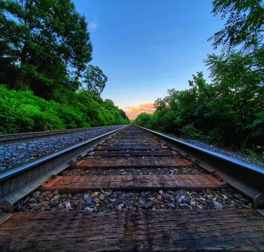 train track disappearing into distance